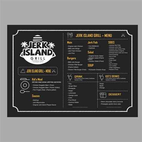 Jamaican Restaurant Menu Template 的图像结果