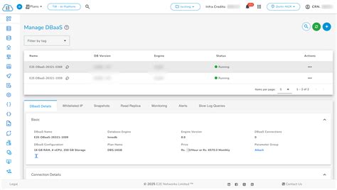 Manage your Database | E2E Cloud