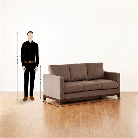 Buy Adalyn Miami Fabric 3-Seater Sofa - Brown from Home Centre at just ...
