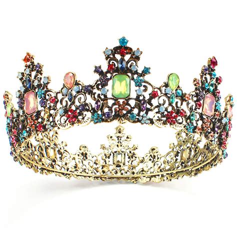 Didder Vintage Baroque Tiara Crown with Crystals - Ideal India | Ubuy