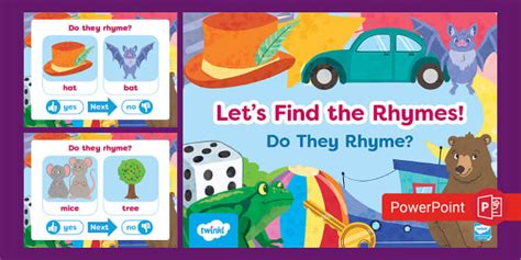 Do They Rhyme? Rhyming Words PowerPoint Game - Twinkl