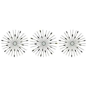 Fetco Home Décor Brinley Wall Art Piece, 12 by 12-Inch, Set of 3 ...
