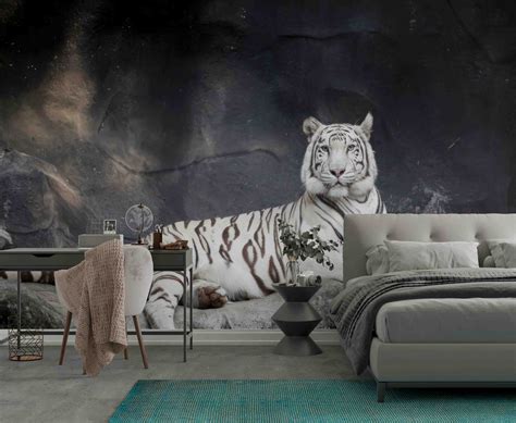 Buy White Tiger Paper Art, Tiger Paper Craft, Big Cat Wall Print ...