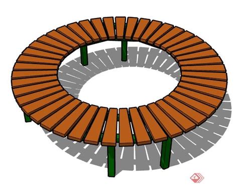 一个圆凳设计的SU模型素材