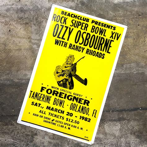 オジーオズボーン ビンテージ ポスター OZZY OSBOURNE WITH RANDY RHOADS 1982 ROCK SUPER ...