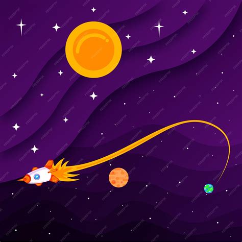 Raketen_Weltraum | Premium Vektor