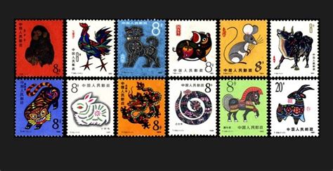 各国生肖邮票: 中国生肖邮票 - 第一轮 （1980猴 - 1992羊）