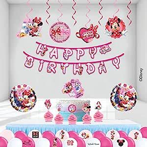 Sparkloon Disney Minnie Mouse 1 Bunting + 8 Swirls + 25 Latex + 10 ...
