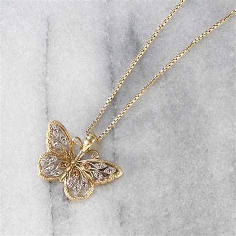 Gold Butterfly Necklace - Kimiya