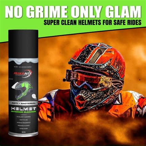 MIKANIX Helmet Foam Cleaner Spray | Anti Bacterial | Anti Fungal Spray ...