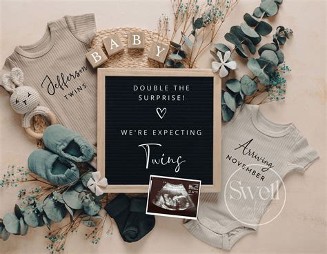 Boy twins pregnancy announcement digital twins pregnancy reveal baby ...
