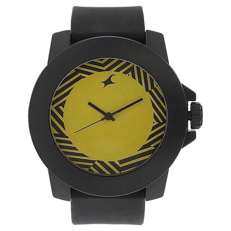 Buy Online Fastrack Quartz Analog Yellow Dial Plastic Strap Watch for ...
