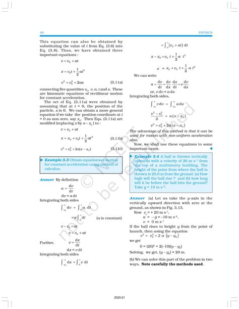 Motion In A Straight Line - NCERT Book of Class 11 Physics Part I