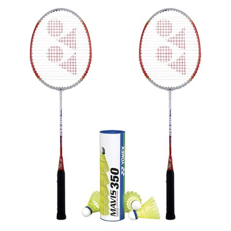 Buy YONEX B 350 2 Rackets, M350 YM Shuttlecock Badminton Combo Set ...