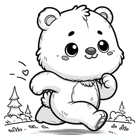 Super cute teddy bear coloring page for kids – Artofit