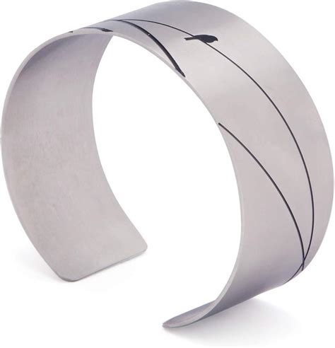 Buy Vera Viva Hidden Mantra I Am Enough Bird Wide Cuff Bracelet ...