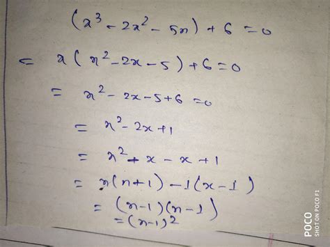 factorize x³-2x²-5x+6 - Brainly.in