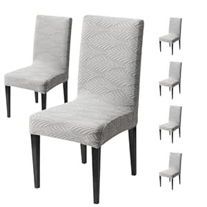 House of Quirk Modern Stretch Chair Cover – 220 GSM Jacquard Fabric ...