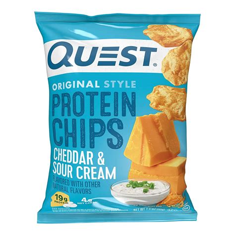 Quest Nutrition, Chips protéinées, Cheddar and Sour Cream, 32g. - Le ...