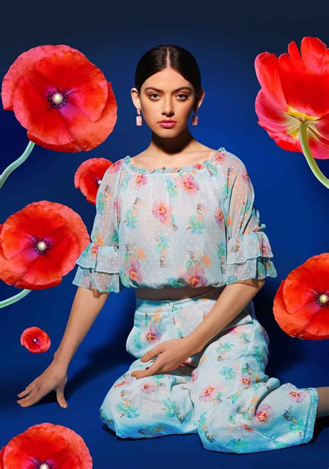 Buy Blue Printed Regular Top - Zink London