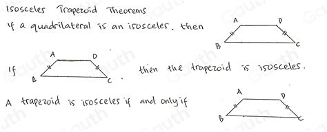 Solved: . According to the isosceles trapezoid theorems, label the ...