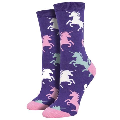 SEA UNICORN WOMEN'S CREW SOCKS | PURPLE LEOPARD BOUTIQUE