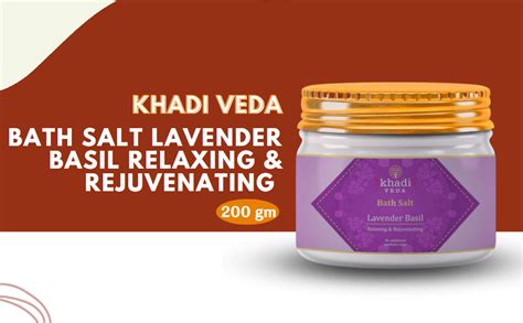 Buy Khadi veda Lavender Basil Relaxing & Rejuvenating Bath Salt - 200 ...