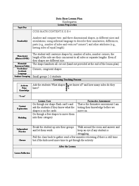 Database Lesson Plan 的图像结果