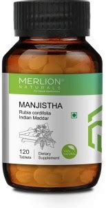 Merlion Naturals Manjistha Tablets (Indian Maddar) Rubia cordifolia ...