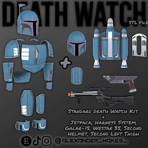 Death Watch Armor - the Mandalorian | Axe Woves | Death Watch Jet Pack ...