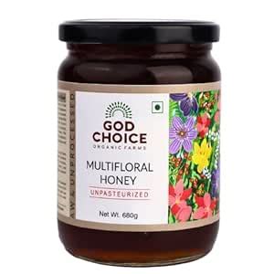 God Choice Organic Farms – 680GM Raw Multifloral Honey | Unpasteurized ...