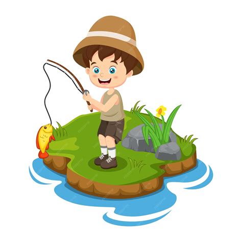 Boy Fishing Clip Art