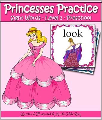 Princesses Practice: PRESCHOOL Sight Words - 40 Level 1 Flash Cards ...