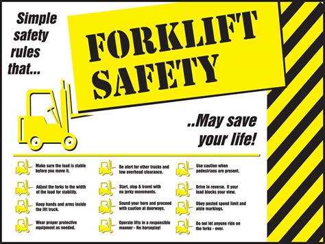 Buy Safety Posters: Forklift Safety Rules Laminated Poster, 22 x 17 ...