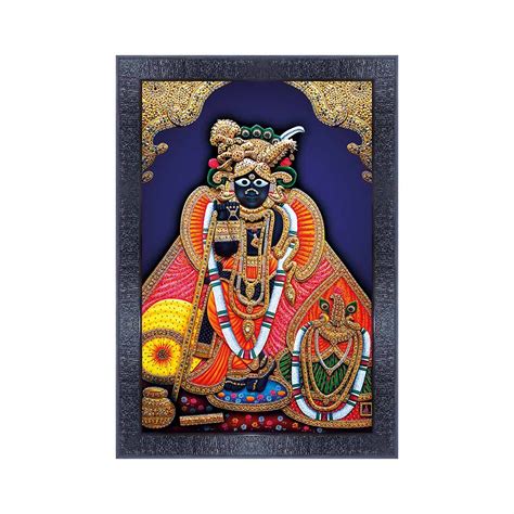 pnf Banke Bihari Lord Krishna Vrindavan Wall Painting Synthetic frame ...