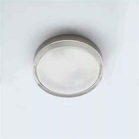 HANNA Round Large Flush Ceiling Light in Nickel Finish – KAPOOR-E ...