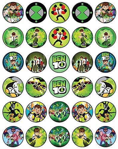 Buy 30 x Edible Cupcake Toppers Themed of Ben 10 Design of Edible Cake ...