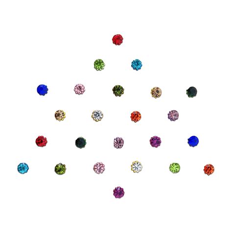 Comet Busters Beautiful Handicrafted Multicolor Diamond Dot Bindis (3m