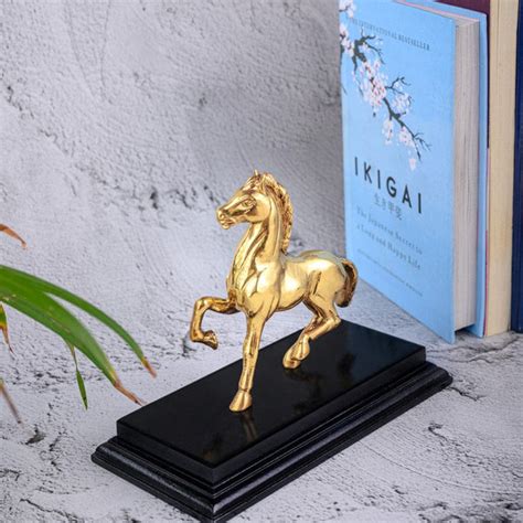 Buy Brass Metallic Galloping Horse Trophy Online | Home Decor Showpiece ...