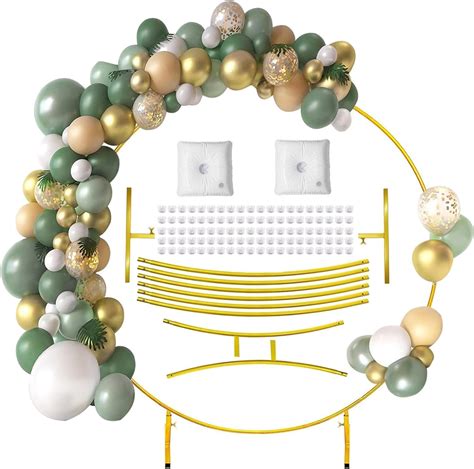 Balloon Arch Kit,Gold Round Balloon Arch Kit,Gold Metal Balloon Circle ...