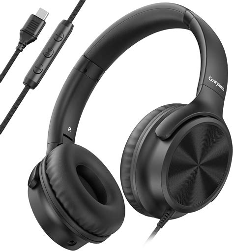 Amazon.com: Cowyawn USB C Headphones Wired, Over Ear USB C Wired ...