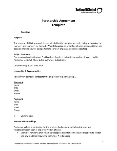 Partnership Agreement Form 的图像结果