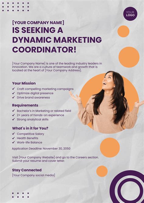 Marketing Coordinator Job Ad Template in PDF, Word - Download | Template.net