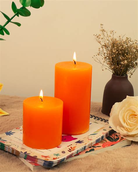 Bulk Buy Fragrance Pillar Candle Set of 2, 2.75*3, 2.75*5 Inch ( 20 Se ...