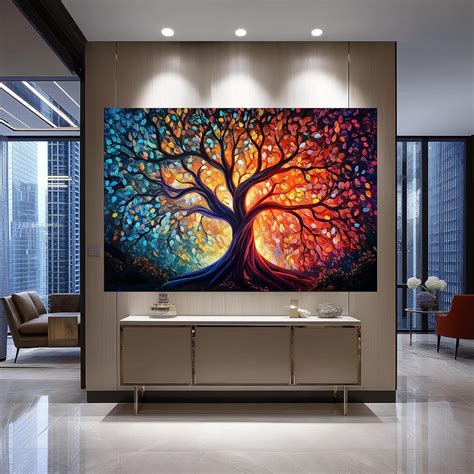 MakeDiff Stained Tree Off Life Tempered Glass Wall India | Ubuy