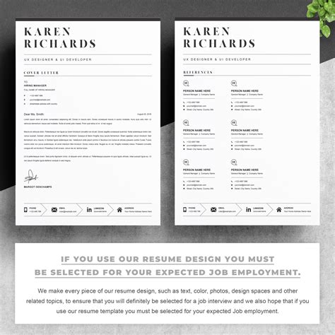 Modern Resume Design Template Word – MasterBundles