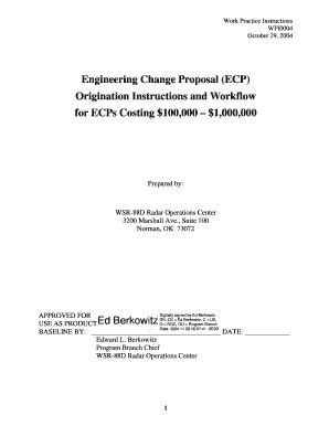 Fillable Online roc noaa Engineering Change Proposal (ECP) Origination ...