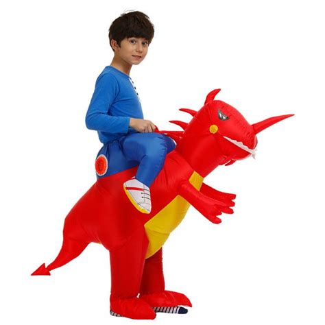 Buy Inflatable Costume Dragon Riding a Fire Dragon Air Blow-up Deluxe ...