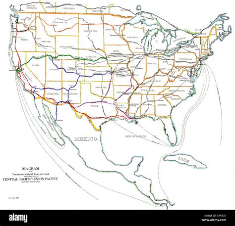 Map of the union pacific railroad hi-res stock photography and images ...