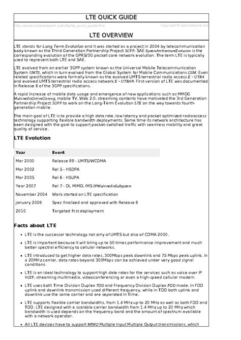 Lte quick guide - tutorialspoint/lte/lte_quick_guide.htm Copyright ...